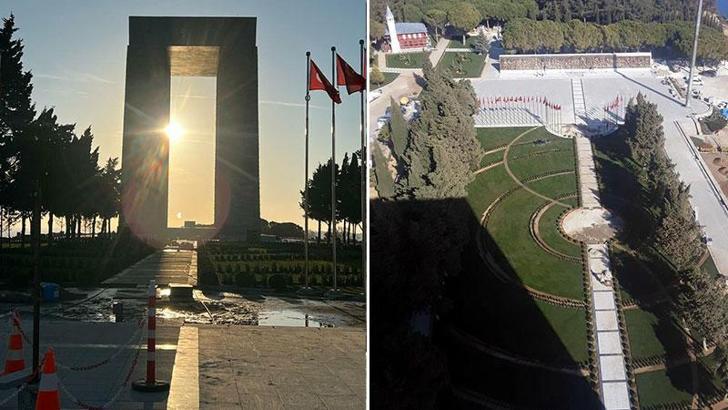 Çanakkale Şehitler Abidesi'ndeki çalışmalarda sona gelindi