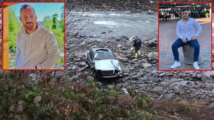 Rize'de otomobil, dereye uçtu; 2 kuzen öldü