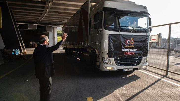 Galatasaray'ın 100'üncü yardım TIR'ı yola çıktı