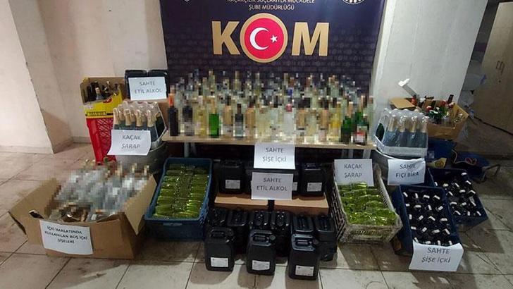 İzmir'de sahte içki üreten şebekeye operasyon: 11 gözaltı