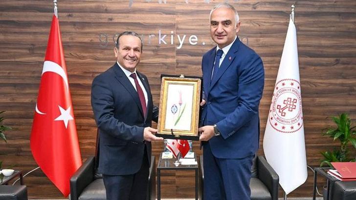Bakan Ersoy, KKTC Turizm, Kültür ve Çevre Bakanı Ataoğlu ile görüştü