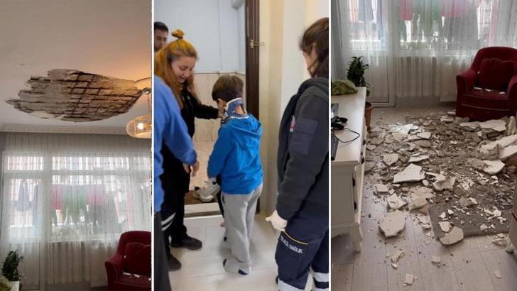 Bayrampaşa'da alçı tavan çöktü: 2 çocuk yaralandı