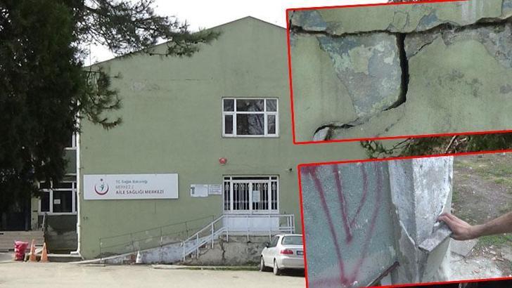 Silivri'de sağlık ocağındaki çatlaklar korkutuyor