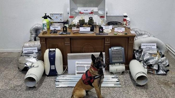 Evini uyuşturucu imalathanesine çeviren şüpheliye gözaltı