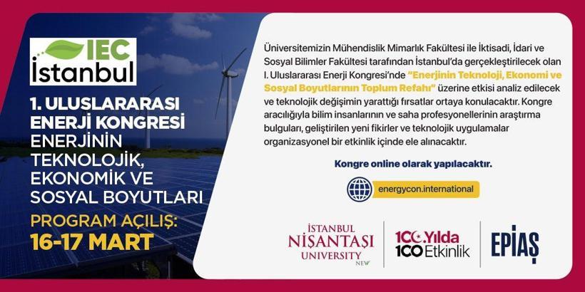 1'inci Uluslararası Enerji Kongresi bugün başlıyor
