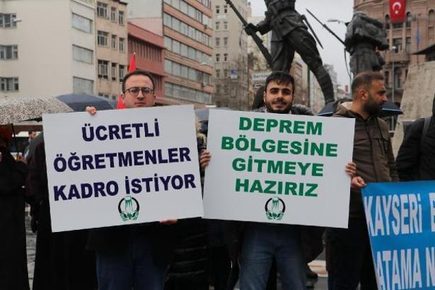 Ücretli öğretmenlerden 'kadro' talebi: Deprem bölgesinde çalışmaya hazırız