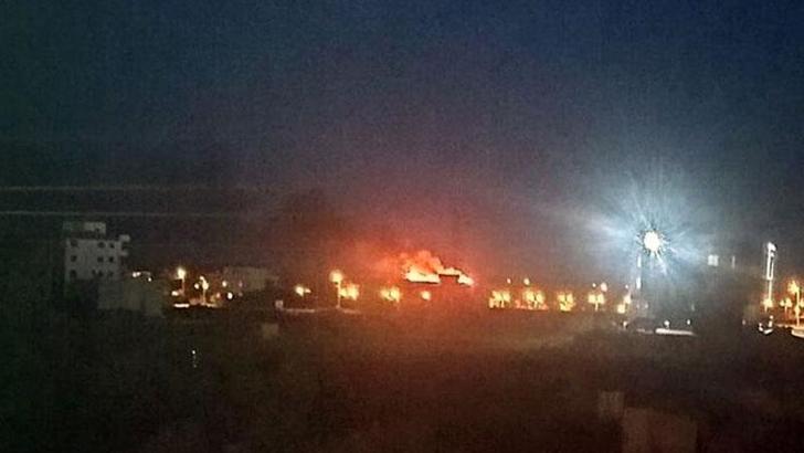 Göksu'da çıkan yangına arazi şartları nedeniyle müdahale edilemiyor