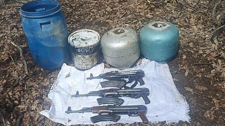 Bingöl'de terör örgütüne ait silah, mühimmat ve 100 kilogram patlayıcı ele geçirildi