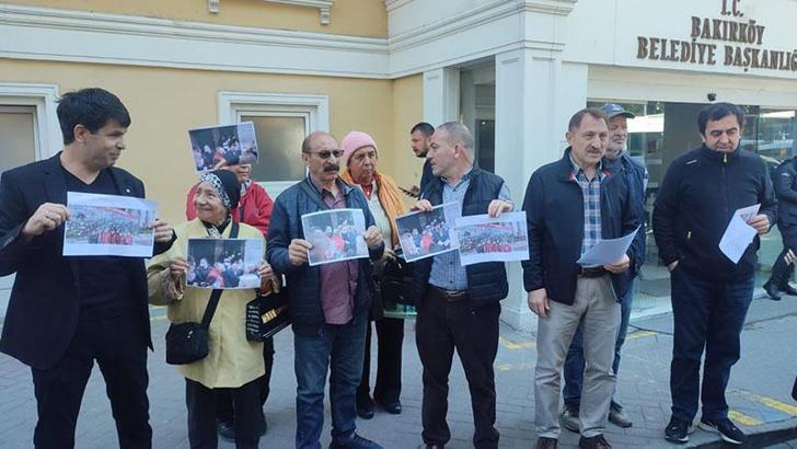 Bakırköy Belediyesi önünde eylem