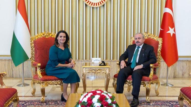 TBMM Başkanı Şentop, Macaristan Cumhurbaşkanı Novak ile bir araya geldi