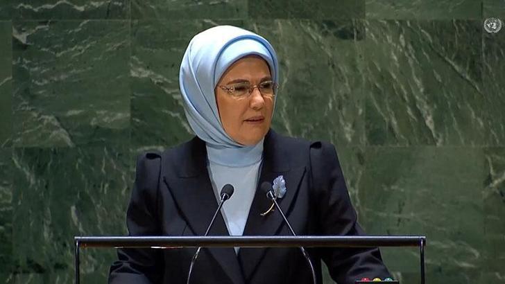 Emine Erdoğan, BM Genel Kurulunda Sıfır Atık Günü özel oturumunda konuştu
