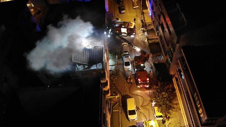 Avcılar'da boşaltılan binada yangın: 1 yaralı