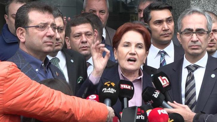 Akşener İYİ Parti İstanbul il binası önünde açıklama yaptı