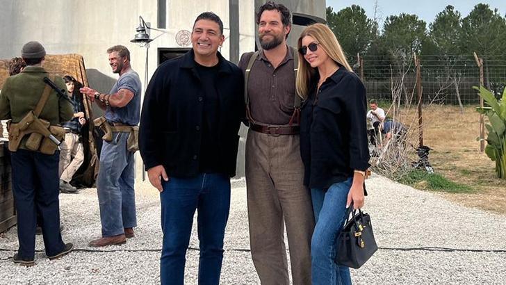 Antalya'daki film setinde 'Superman'