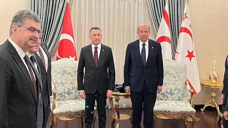 Fuat Oktay'dan KKTC Cumhurbaşkanı Tatar'a ziyaret
