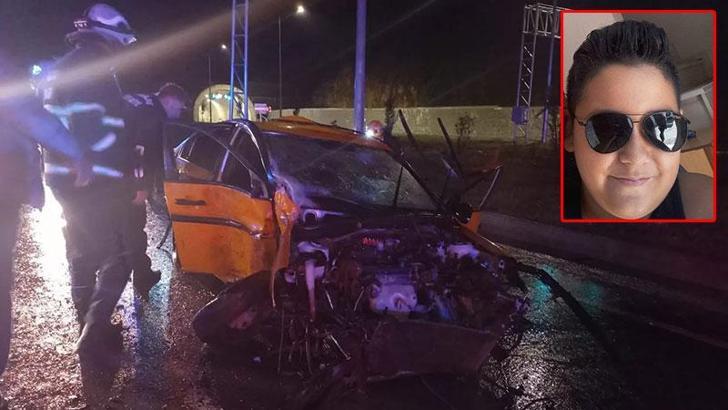 Takla atan taksi direğe çarptı: Ahmet Efe öldü, 2 yaralı