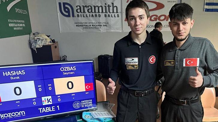 Genç bilardocular İtalya'da finale kaldı