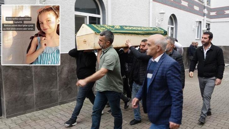 Minibüsün çarpmasıyla ölen İnci Su, son yolculuğuna uğurlandı