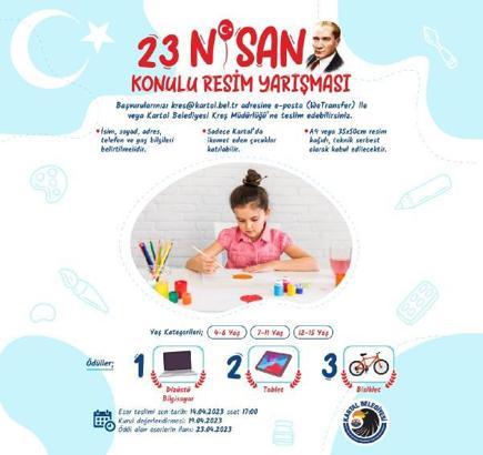 23 Nisan konulu Resim ve Şiir Okuma Yarışması'na başvurular başladı