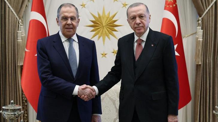 Cumhurbaşkanı Erdoğan, Rusya Dışişleri Bakanı Lavrov'u kabul etti