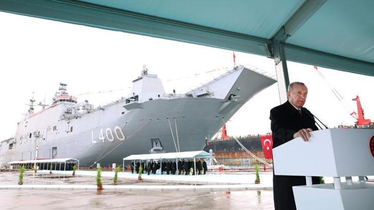 Cumhurbaşkanı Erdoğan: TCG Anadolu dünyanın ilk SİHA gemisidir
