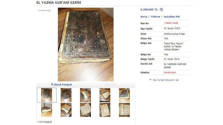 İnternette 'asırlık', 'el yazması' Kuran-ı Kerim 9 milyon 600 bin lira