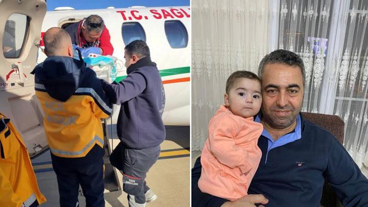 Uçakla Ankara'ya sevk edilen Zehra bebek, sağlığına kavuştu