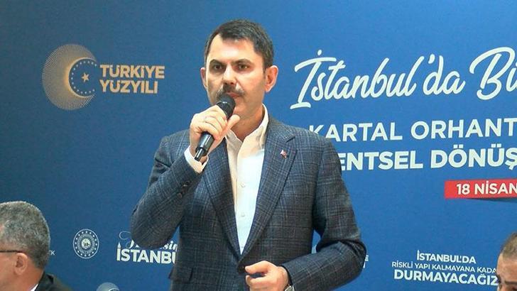 Bakan Kurum Kartal'da Orhantepe Mahallesi ‘Büyük Dönüşüm Projesi’ toplantısında mahalleli ile buluştu