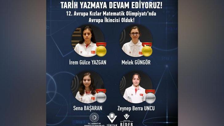 Türkiye, 'Avrupa Kızlar Matematik Olimpiyatı'nda 2'nci oldu