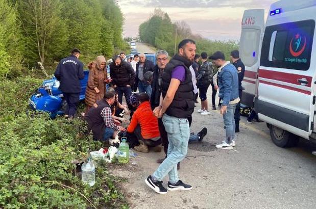 Bayramlaşmadan dönen ailenin bulunduğu patpat devrildi: 7 yaralı