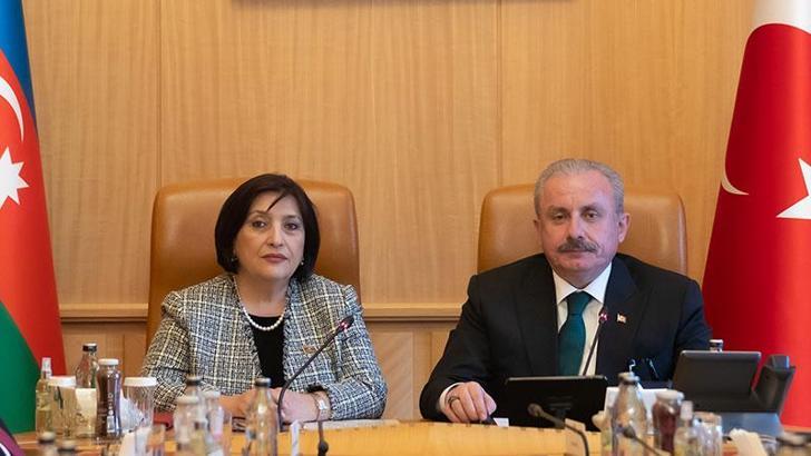 TBMM Başkanı Şentop, Azerbaycan Milli Meclisi Başkanı Gafarova ile görüştü