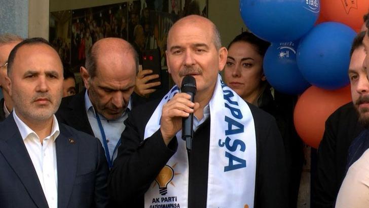 Bakan Soylu Gaziosmanpaşa'da Seçim İrtibat Bürosunun açılışını yaptı