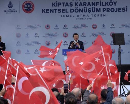 İmamoğlu Beşiktaş'ta temel atma törenine katıldı