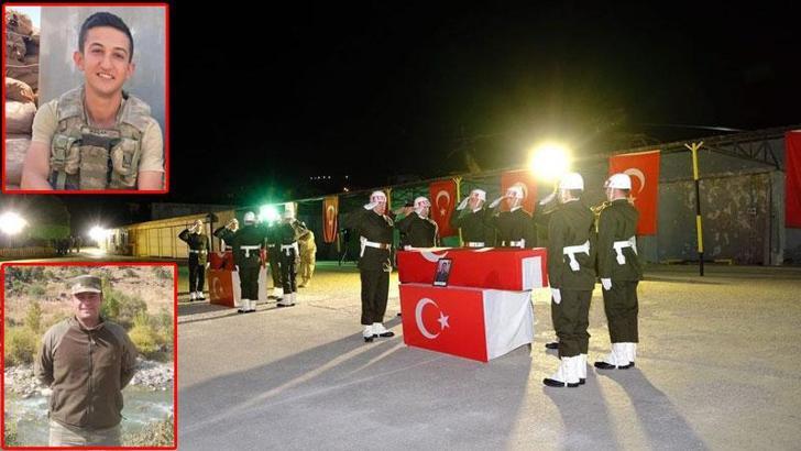 Şırnak'taki kazada şehit olan askerler memleketlerine uğurlandı