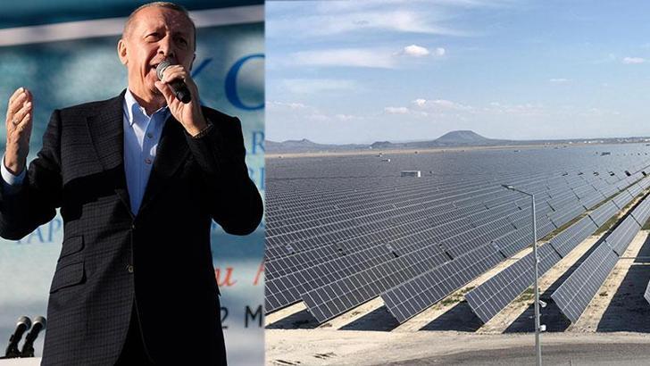 Cumhurbaşkanı Erdoğan Konya’da güneş enerjisi santralinin açılışını yaptı