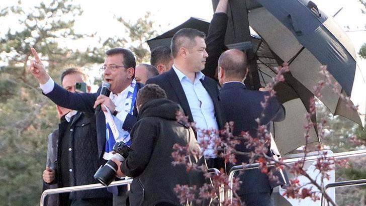 Ekrem İmamoğlu'nun Erzurum mitingi çıkan olaylar nedeniyle yarıda kaldı