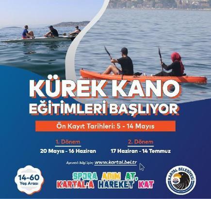 Kartal'da kürek ve kano eğitimleri başlıyor