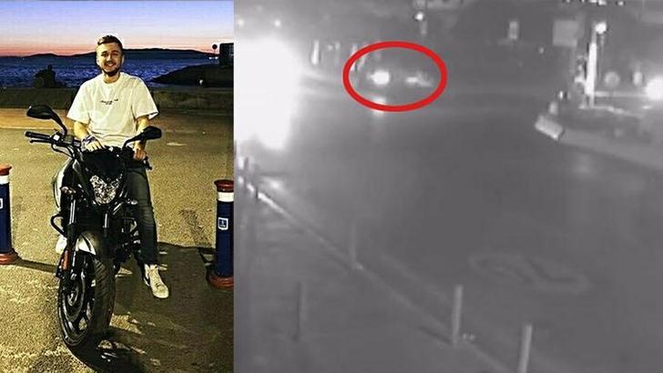 Motosikletli Çağan'ın öldüğü kaza kamerada