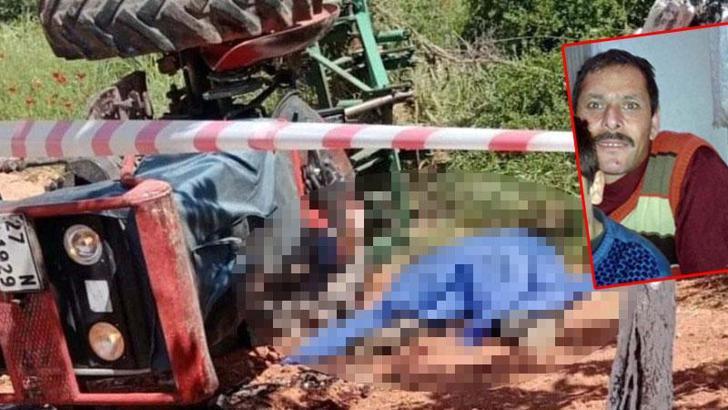 Devrilen traktörün sürücüsü öldü