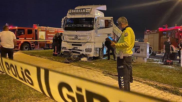 Elazığ’da TIR’ın altında kalan motosiklet sürücüsü öldü