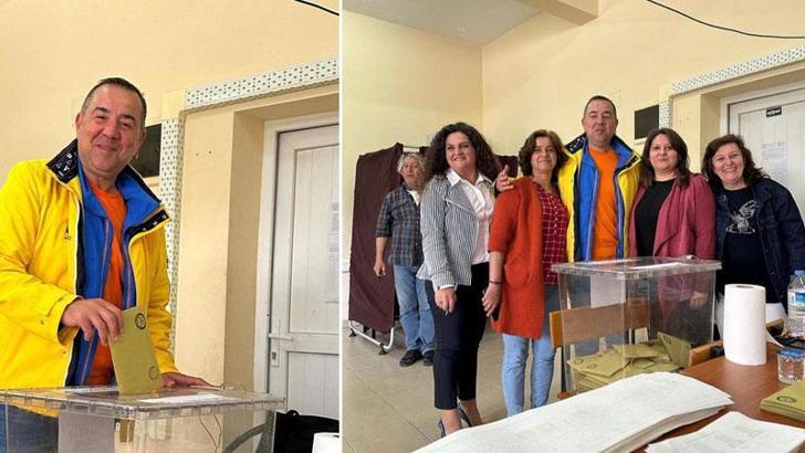 Ata Demirer, Bozcaada'da oy kullandı