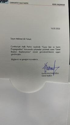 Kılıçdaroğlu, Mehmet Ali Yüksel'i 'başdanışman' olarak görevlendirdi