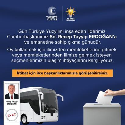 AK Parti'den ikinci tur öncesi ulaşım desteği