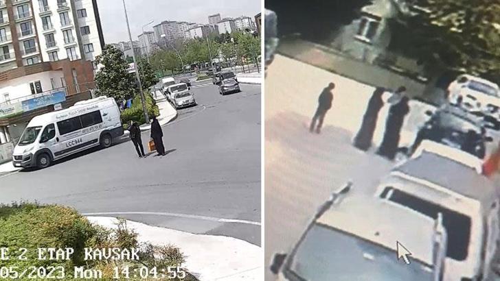 Telefon dolandırıcıları kandırdıkları kişilerin paralarını alırken görüntülendi