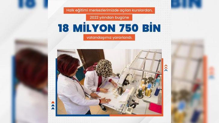 Bakan Özer: Halk eğitim kurslarında 18 milyon 750 bin vatandaşa ulaştık