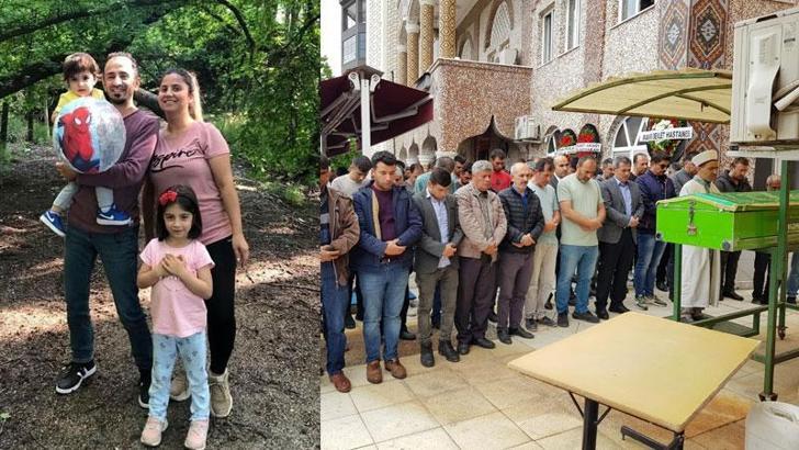 Kazada ölen sağlıkçı çift ve kızları son yolculuklarına uğurlandı