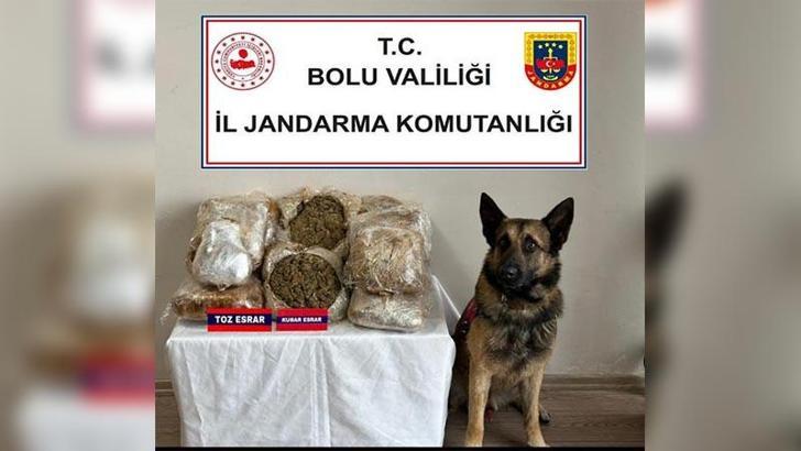 'Asır' ile aramada otobüste 17 kilo esrar bulundu