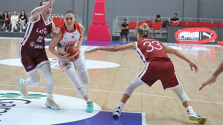 A Milli Kadın Basketbol Takımı, hazırlık maçında Letonya’yı mağlup etti