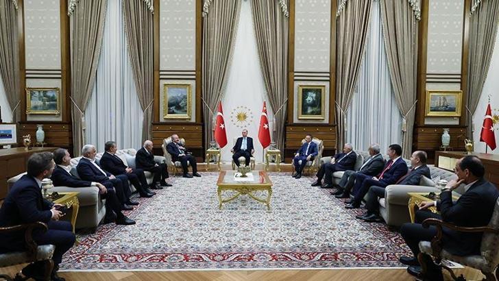 Cumhurbaşkanı Erdoğan, ittifak liderlerini kabul etti