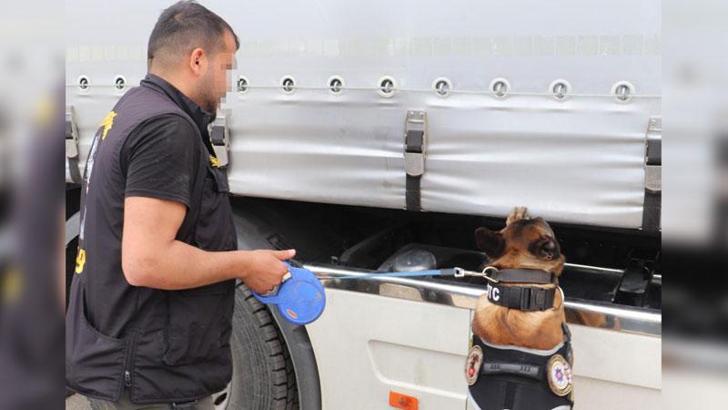 'Kanas' ile aramada TIR'da, 537 kilo likit metamfetamin ele geçirildi